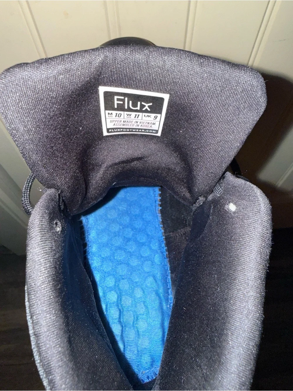 Flux Adapt High Top Trainer Black Gum Mens 10 - Womens 11 Barefoot Lifting Shoe